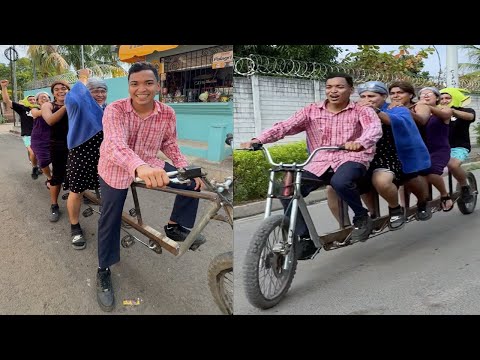 LA BICICLETA LARGA FAMILIAR DE LARIN | NUEVOS VIDEOS DE ALFREDO LARIN Y SUS AMIGOS |  HUMOR LATINO
