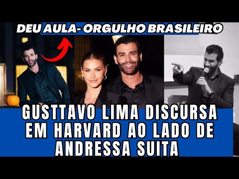 Gusttavo Lima dá PALESTRA em Harvard nos Estados Unidos acompanhado da ESPOSA Andressa Suita