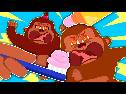 Gorilla Brush Brush Nag Song | Gorilla’s Tooth Brushing Song | Brush Fun for Kids | Nursery Rhymes