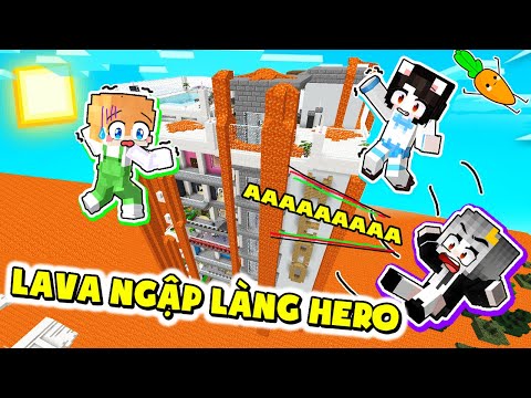 Kamui và Hội Chị Em Thử Thách 24H Sinh Tồn tại Gaming House trên LAVA trong Làng Hero Team Minecraft