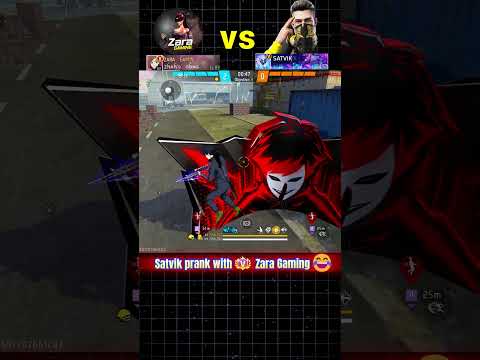 Satvik Prank Goes Too Wrong with Zara Gaming 😱 #freefire #zaragaming #satvik #shorts #shortsfeed