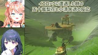 【ゼルダの伝説ティアーズオブザキングダム】イエロックに遭遇した時の五十嵐梨花と小清水透の反応【にじさんじ切り抜き】