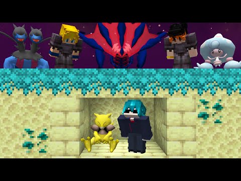 Minecraft Pixelmon Manhunt no THE END (1 Speedrunner vs 3 Caçadores)