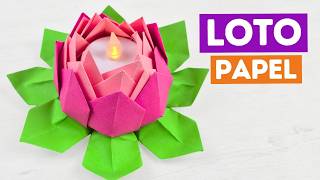 🪷 Cómo hacer Flor de loto de papel – Flores de origami