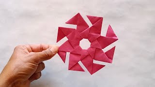 How to make Paper Ninja star, Origami ninja, kagaj ki ninja star