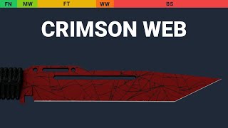 Paracord Knife Crimson Web Wear Preview
