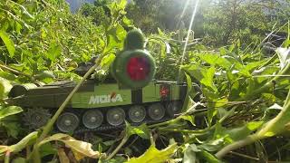 The tank can overcome almost any slope and can hide in bushes very well