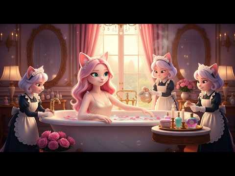 Princess Meow Royal Life | Angela Daily Routine | Palace Bath & Glam | Garden Tea Party