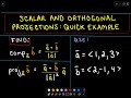 Vector Projections and Dot Products