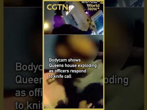 Bodycam shows Queens house exploding as officers respond to knife call #worldnow
