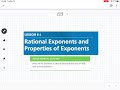 Properties of Exponents and Equations