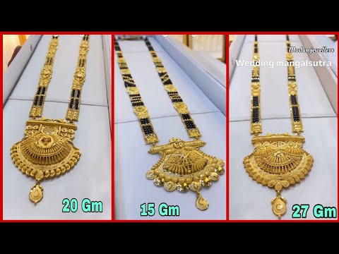 latest hallmark gold short mangalsutra designs 2024 with weight & price 2024 new gold pendant