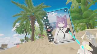 【V-VLOG】在海灘自拍，但忘記開錄影模式【VRChat】