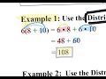 Distributing and Simplifying Expressions