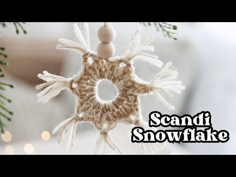 How to Crochet a Snowflake | Scandi Snowflake Ornament Tutorial