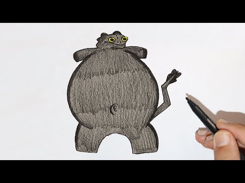 Toothless Dancing Meme Funny drawing step by step