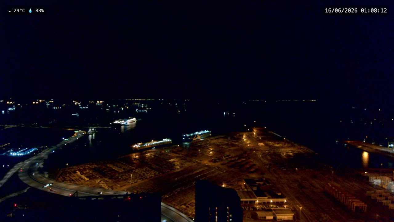 Live webcam of Singapore Port 