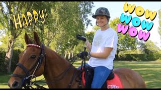 DRESSAGE RIDER TRIES PLAYING POLO