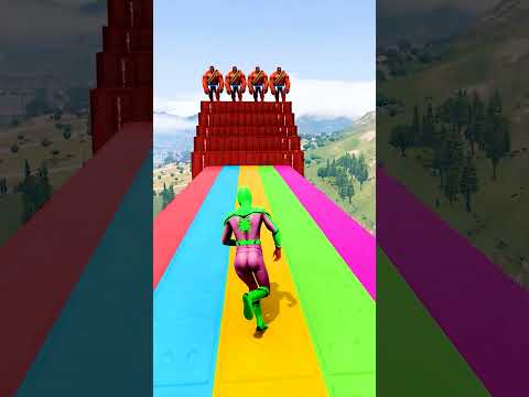 GTA 5 Epic Water Ragdolls | Spider-Man Jumps / Fails ep.17960 #shorts