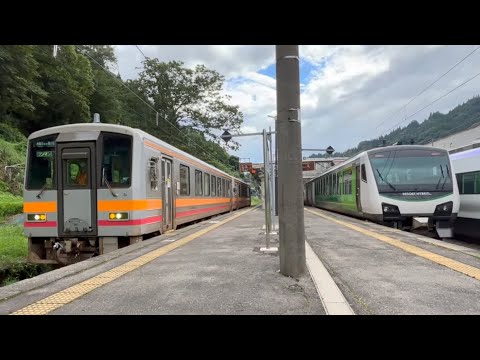 【大糸線キハ120系】南小谷駅発車