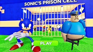 SONIC'S VS BARRY'S PRISON RUN! SCARY OBBY #roblox #obby