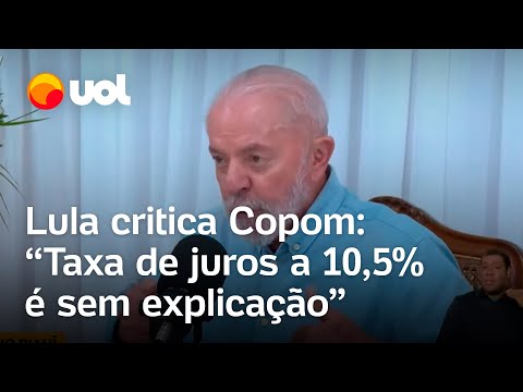 Lula diz que decisão do Copom foi 'sem nenhum critério': 'Taxa de juros a 10,5% sem explicação'