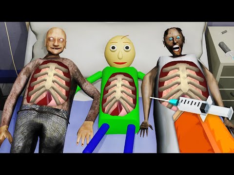 Granny vs Doctor vs Grandpa vs Baldi Pacient funny real life animation