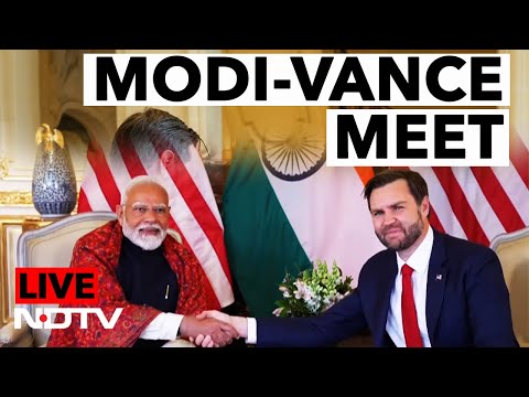 PM Modi Meets JD Vance | JD Vance | PM Modi LIVE | PM Modi In Paris | PM Modi JD Vance Meeting