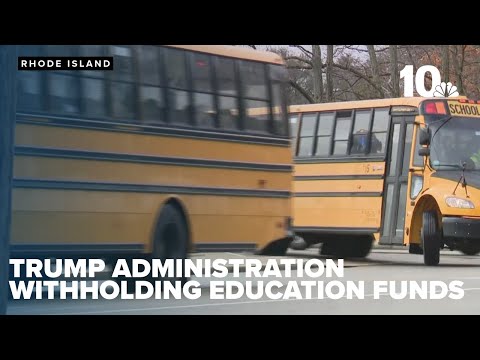YouTube video thumbnail: Rhode Island Leaders Call out Trump Administration's Withholding of Education Funding