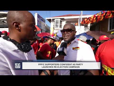 YouTube video thumbnail: PPP/C Supporters Confident As Party Launches Re-Election Campaign
