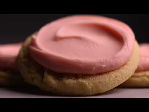 Classic Sugar Cookie with Pink Frosting Served Chilled