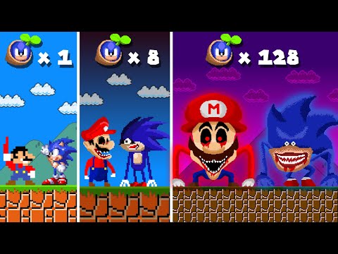 Super Mario Bros.,but Seeds Transform Mario & Sonic into MARIO - SHIN SONIC TAPES