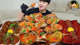 ASMR MUKBANG 집밥 직접 만든 간장게장 새우장 계란후라이 먹방! Marinated Raw Crabs Korean Home Meal EATING REAL SOUND!