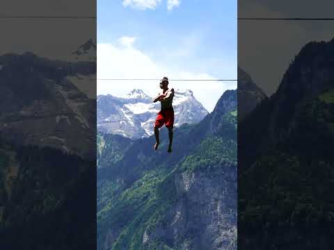 Insane Deep Water Solo Slackline Stunts by Samuel Volery