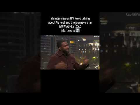 My Interview on ITV News with talking about AG Fest and the journey so far WWW.AGFEST.XYZ buy your