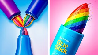 DIY SCHOOL SUPPLIES || Genius Drawing Hacks & Tricks 🤯🖌️ You Need to Try by 123 GO SCHOOL