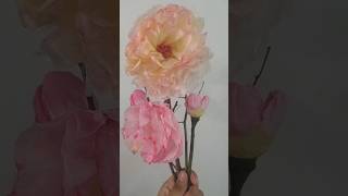 Diy how to make carnation flower with napkin paper #viral #shorts#carnation flower#papercraft