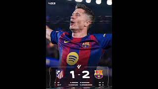 برشلونة يفوز على اتليتكو مدريد بنتيجة 2_1 ليعزز صدارته ليصبح فارق 7 نقاط💙❤️ #football