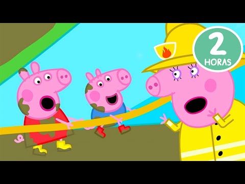 ¡Atascado en el tobogán de barro! | Los cuentos de Peppa la Cerdita