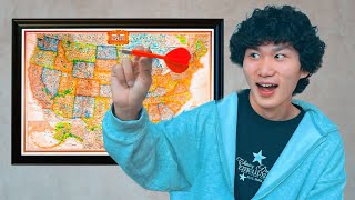 Throwing a Dart And Going Wherever It Lands For 24 Hours / Trying New Foods And New Adventures