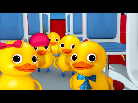 Cinq Petits Canards dans un bus | Comptines et Chansons pour Bébés | Little Baby Bum en Français