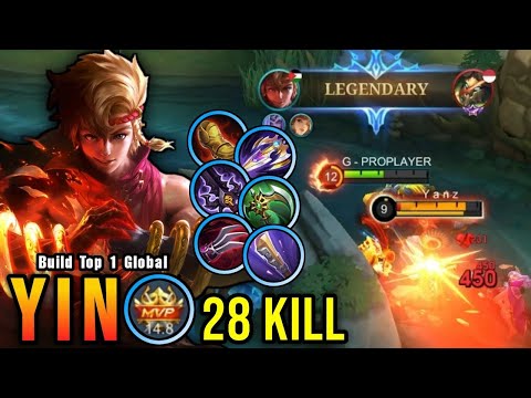 23 Kills!! Next Level Play Yin with Full Attack Speed Build!! - Build Top 1 Global Yin ~ MLBB