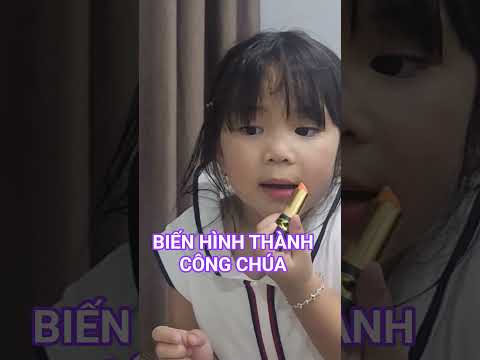 TRANG ĐIỂM ĐỂ THÀNH CÔNG CHÚA RẤT ĐƠN GIẢN #côngchúa #nhạcthiếunhi #trangdiem #begaidethuong