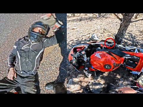 BIKE FALLS OFF A CLIFF - Unbelievable, Epic and Crazy Motorcycle Moments 2024