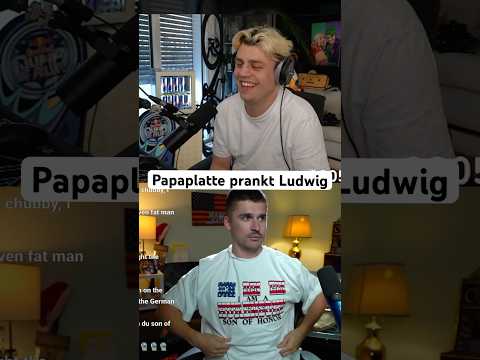 Papaplatte prankt Ludwig und schenkt ihm ein besonderes T-Shirt #papaplatte