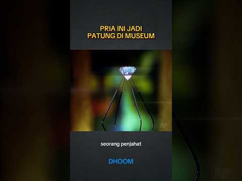 Pria ini jadi patung di museum‼️😨