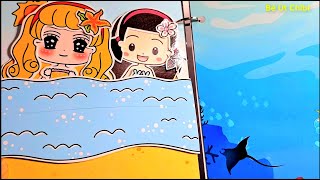 Tặng Quà Mini Game - Sổ Sticker Dán Thây Đồ Tiên Cá - Hello Jadoo