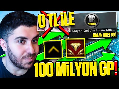 0 TL ile 100 MİLYON GP RÜTBE KASMAK!!