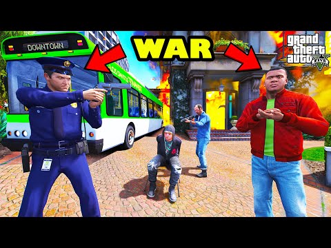 Franklin Biggest Attack On Michael The Police Inspector In GTA 5 | SHINCHAN and CHOP