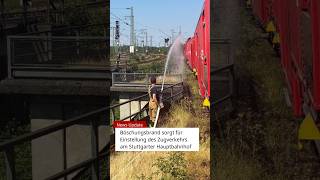 Böschungsbrand sorgt für Einstellung des Zugverkehrs am Stuttgarter Hauptbahnhof